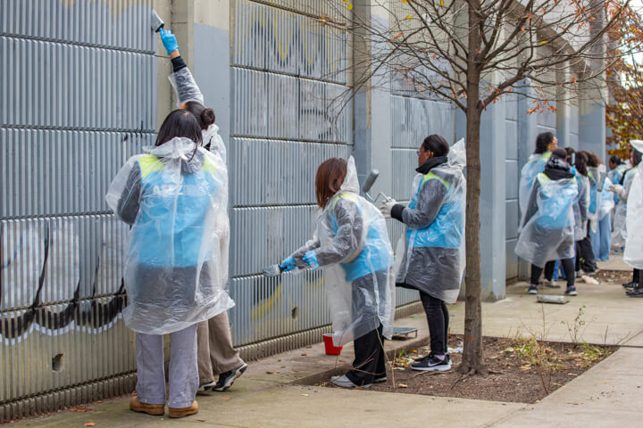 ASEZ Graffiti Removal at Lehman College